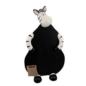 Comical Zebra Chalkboard Menu Board Wild Animals
